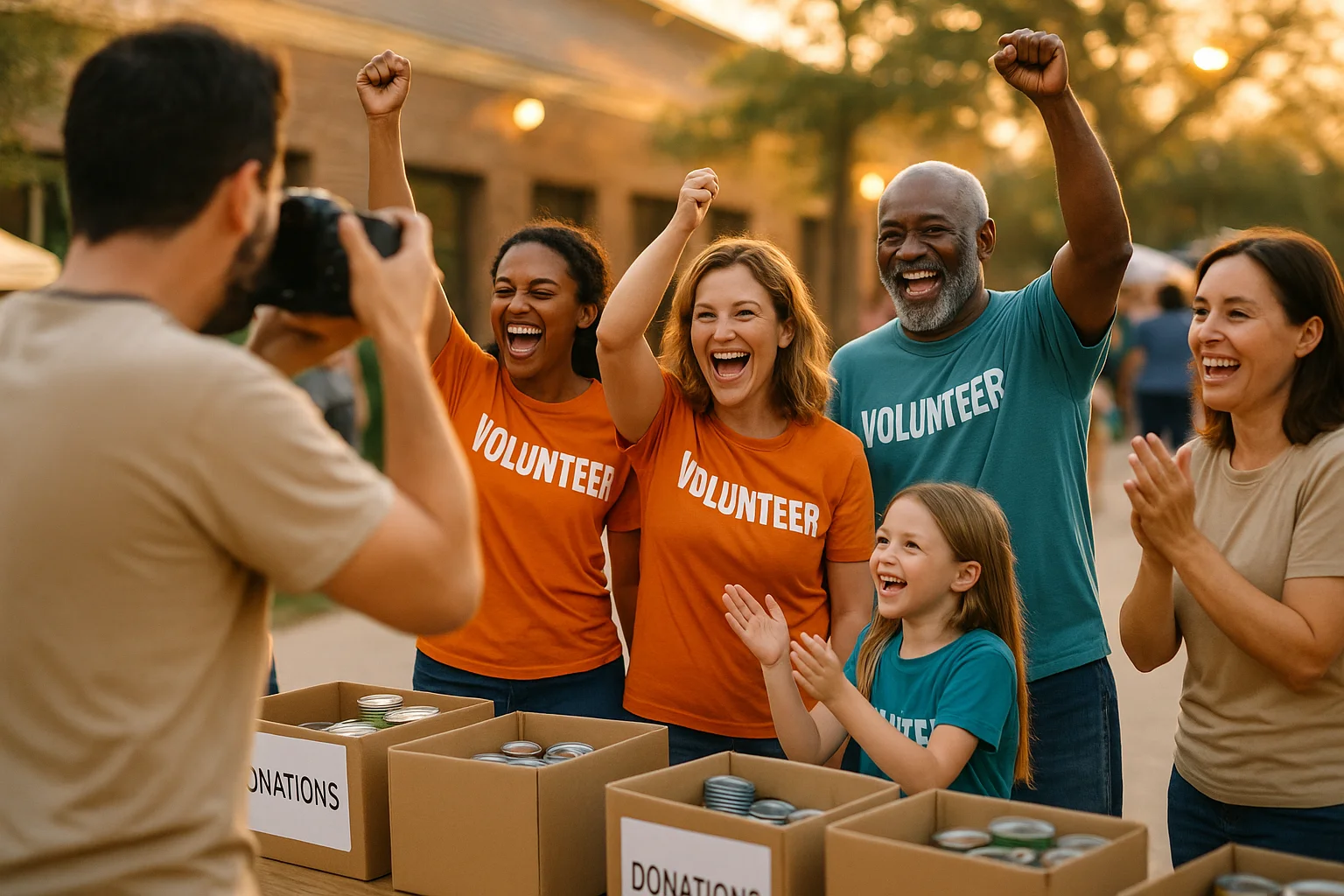Community event moment capturing the visual storytelling that Meta Ads excel at for nonprofits