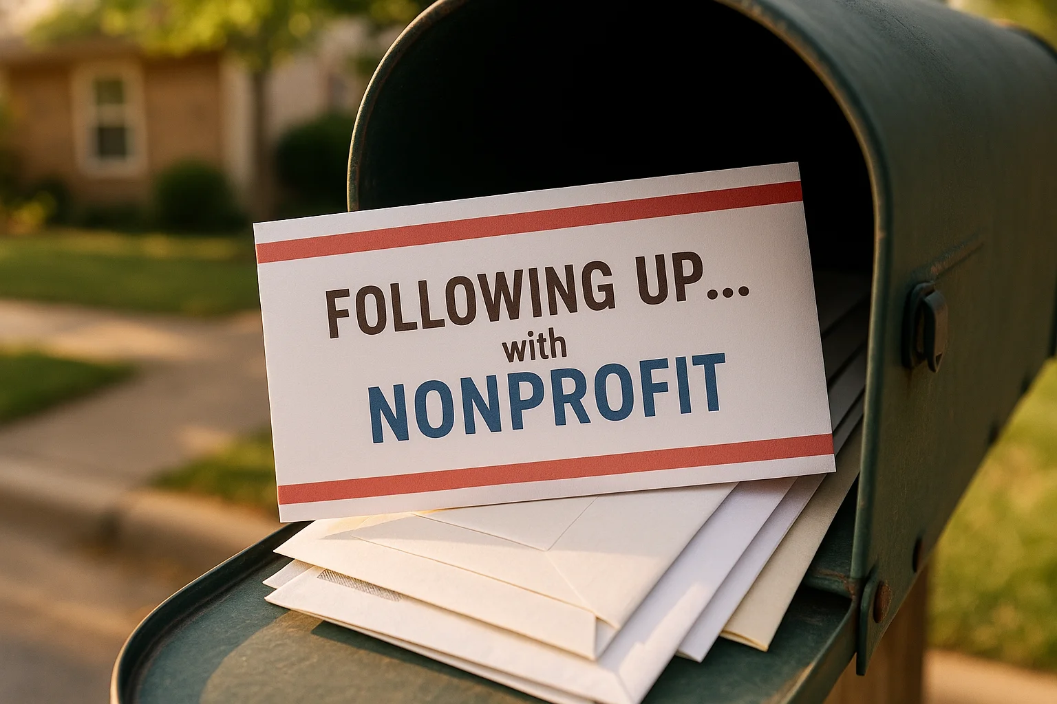 Mail arriving in a mailbox representing the follow-up concept behind remarketing to nonprofit website visitors