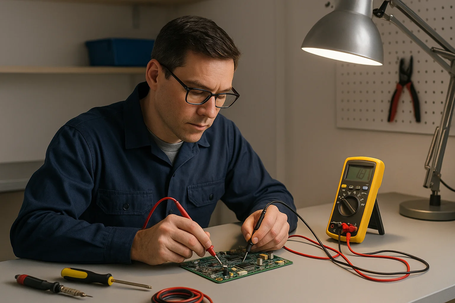 Technician running diagnostics representing the troubleshooting process for Google Ad Grant conversion tracking