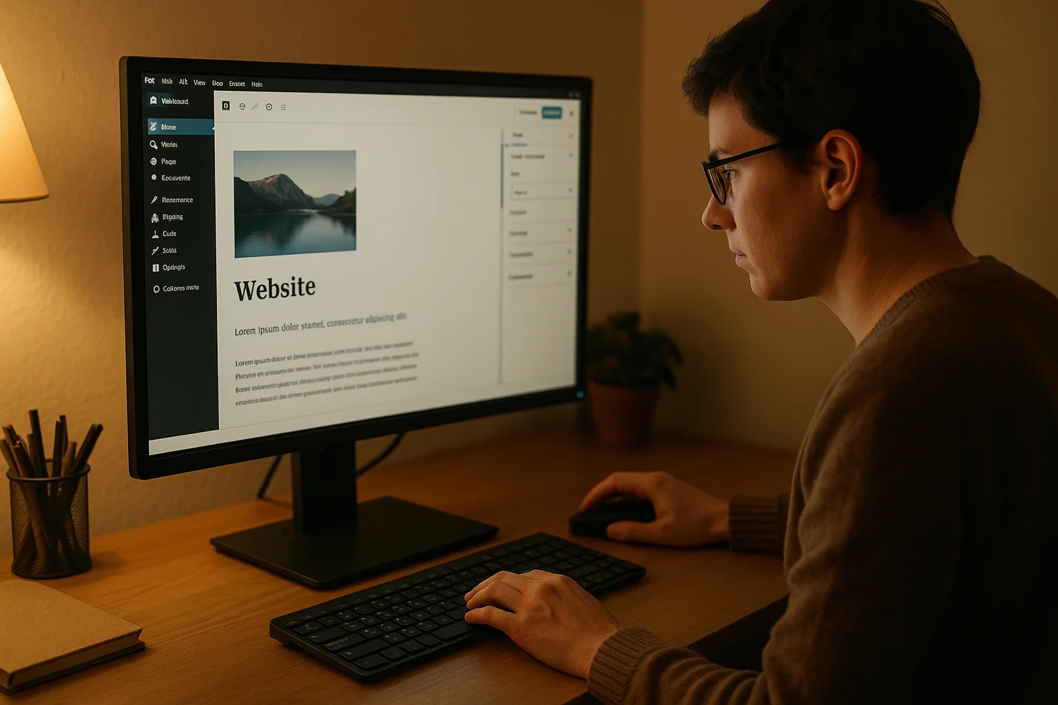 Nonprofit team member carefully updating their website to address Google Ad Grant application rejection issues