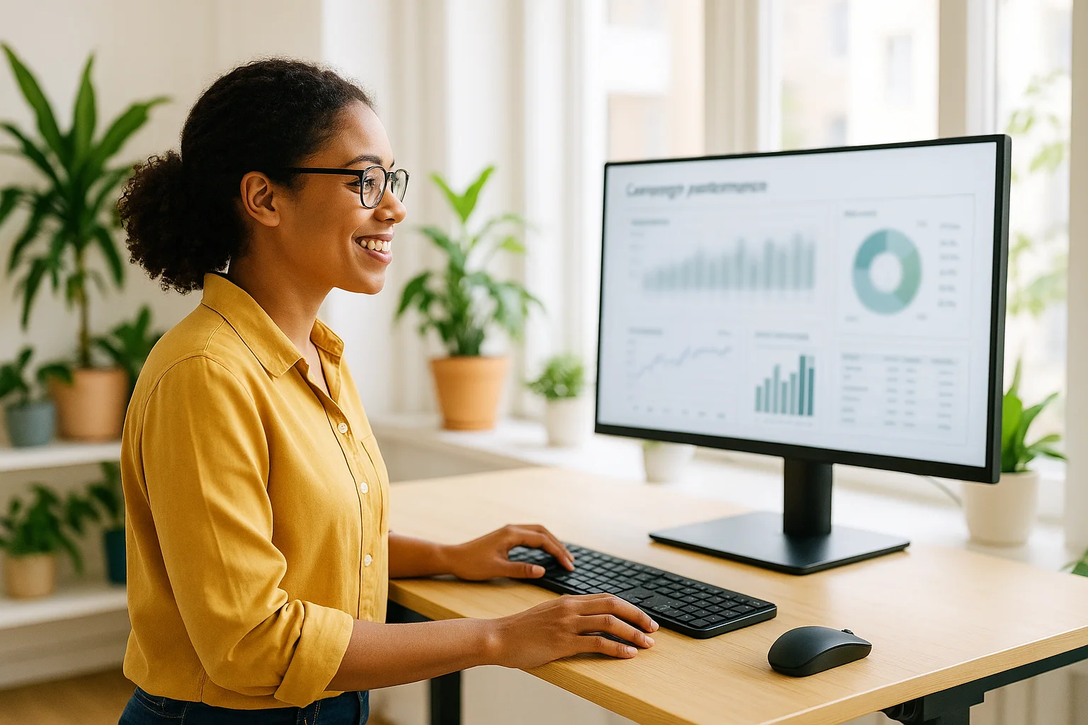 Nonprofit team member monitoring Smart Bidding performance in their Google Ad Grant account